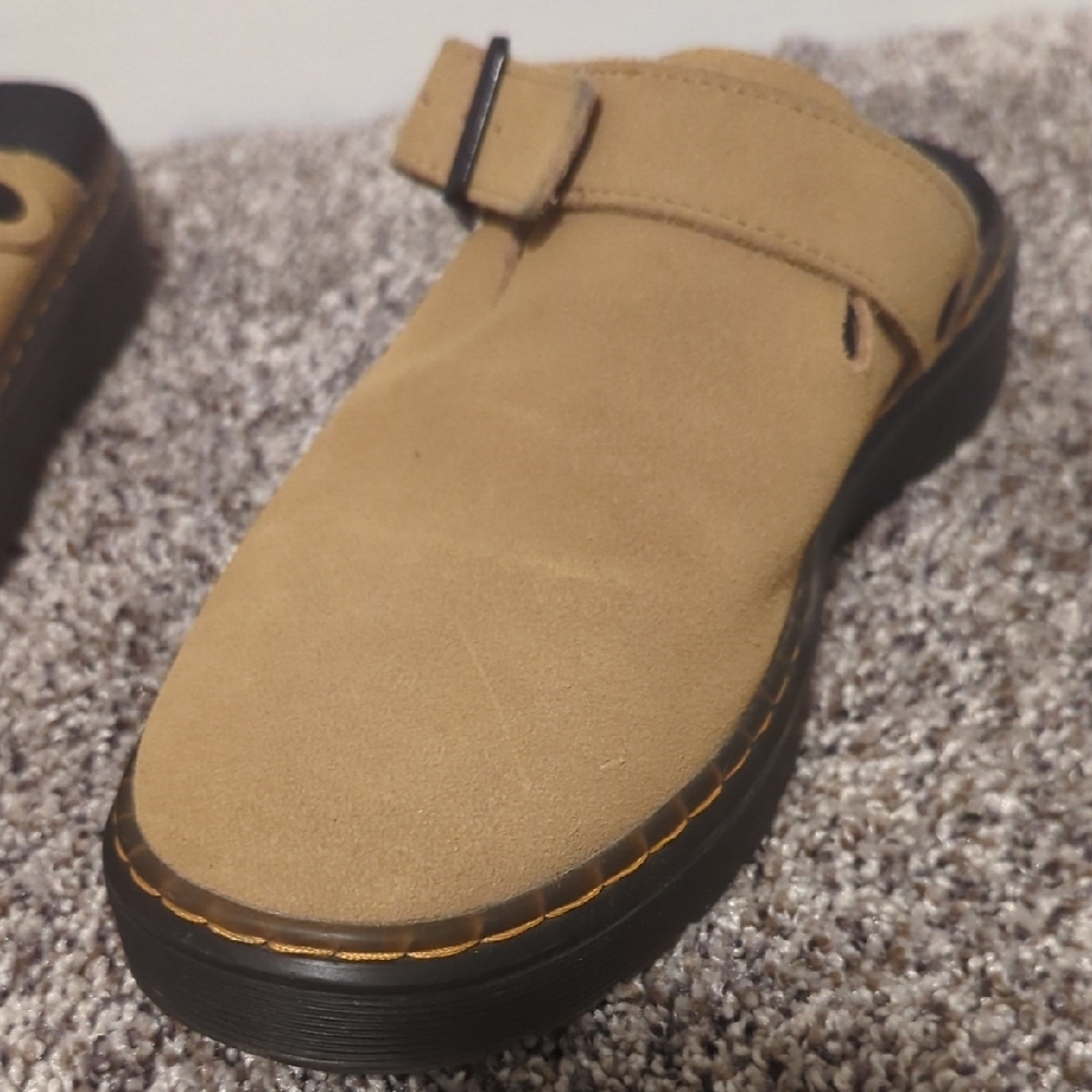 Dr. Martens Tan Suede Slip-On Mule with Adjustable Strap - Picture 6 of 6